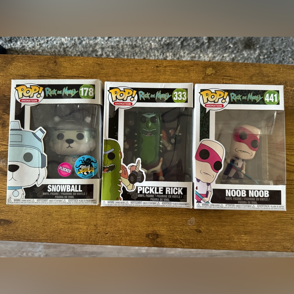 Funko Pop Rick and Morty, Group of 3